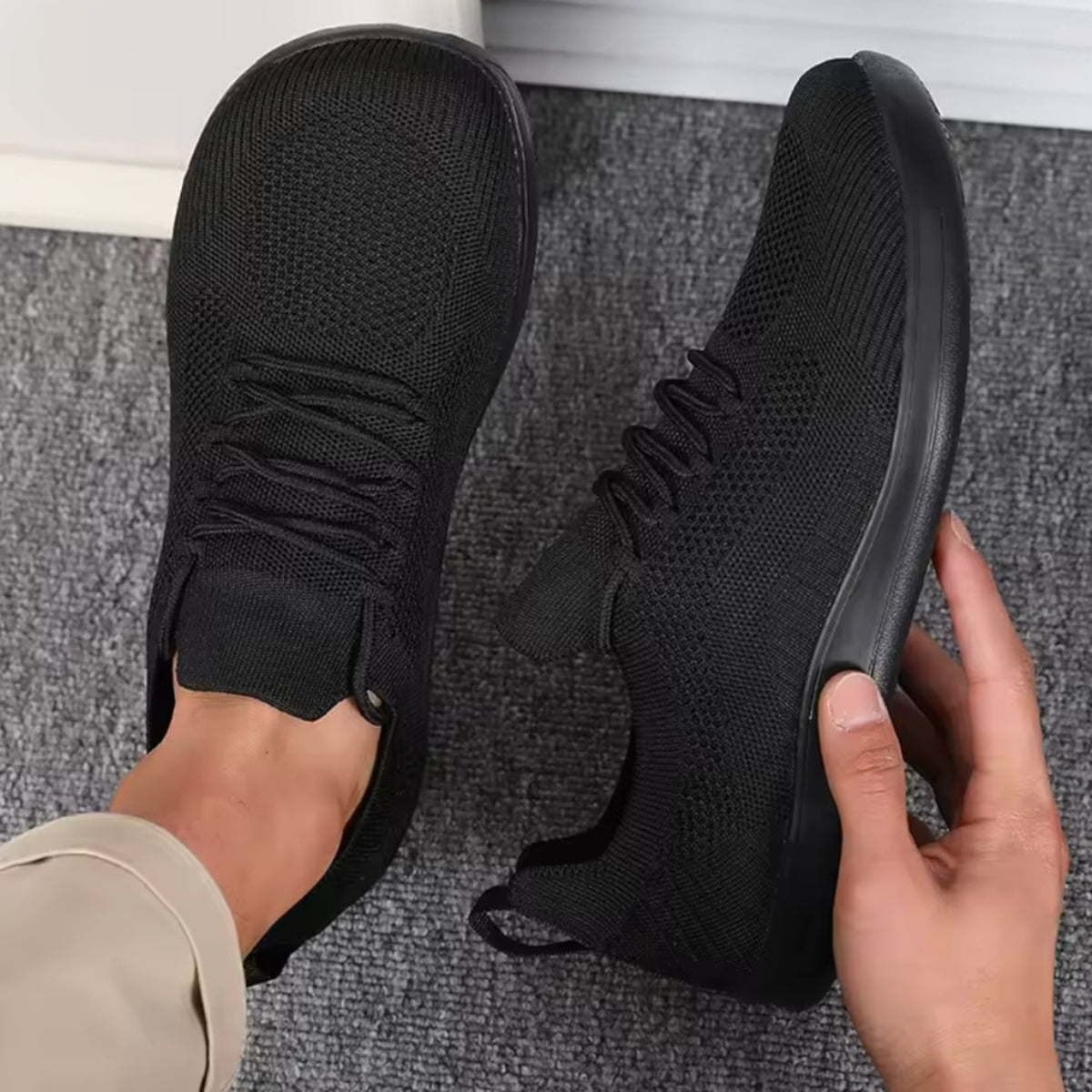 Comfort Knit — Zapatillas Barefoot de Punto Transpirable