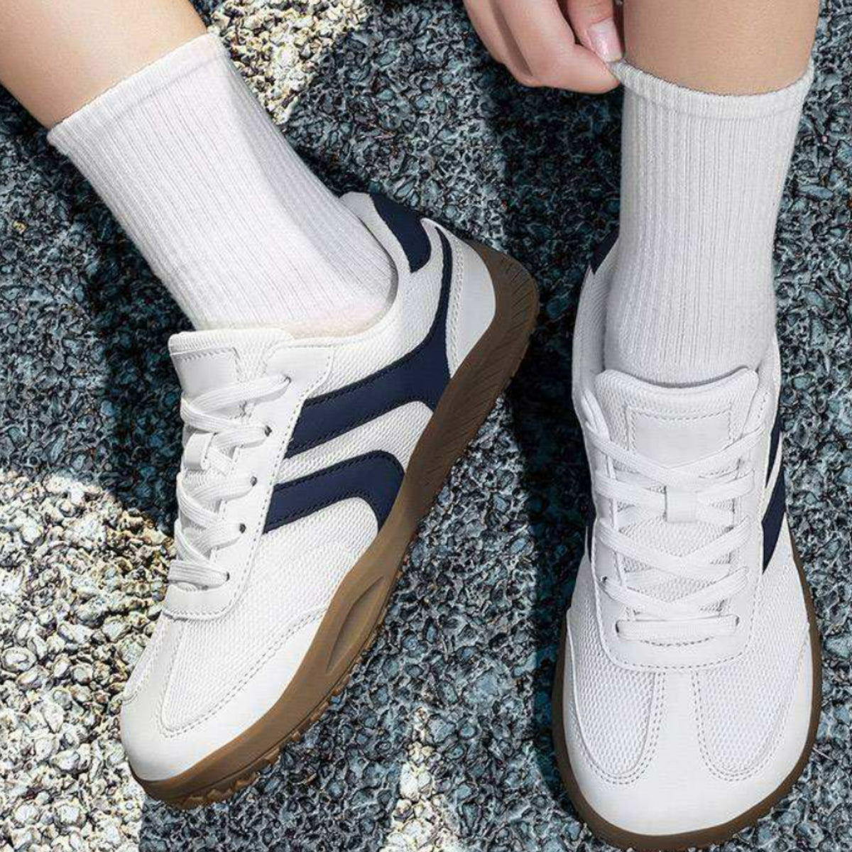 GAT Retro Azules Army — Zapatillas Barefoot Transpirables