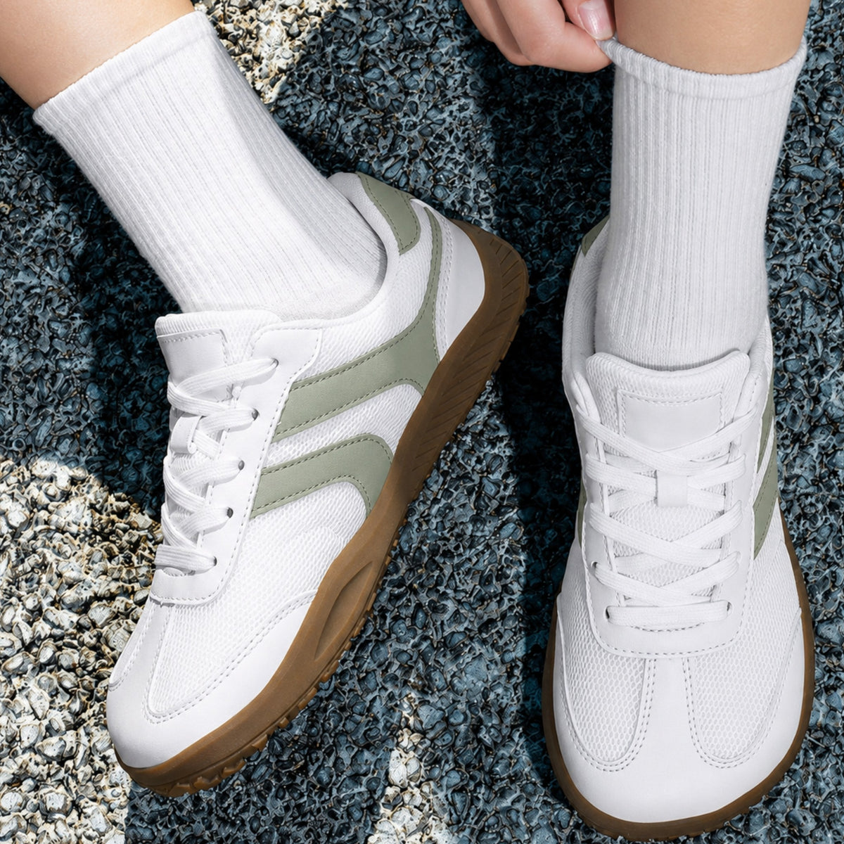 GAT Retro Verdes Army — Zapatillas Barefoot Transpirables